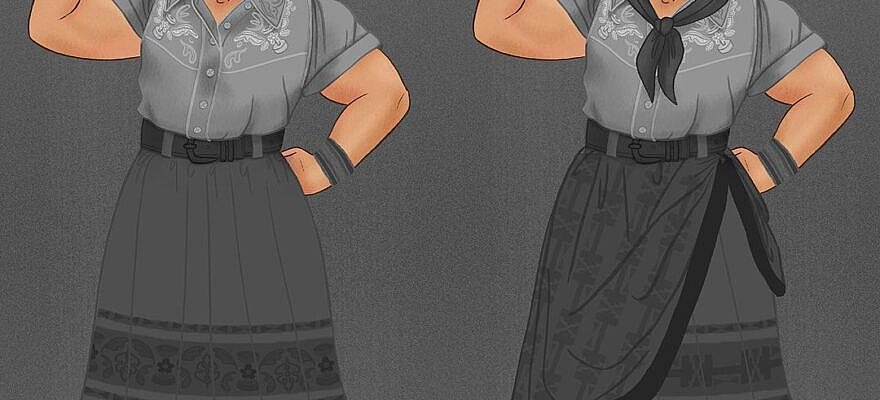 Neysa Bove💕🌴🍕 on Instagram: “A few other Luisa costume explorations- headed in a more folkloric route. I played with mixing a guayabera type shirt with the more…”